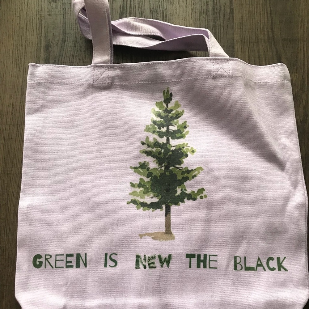 Green is the new black tote bag